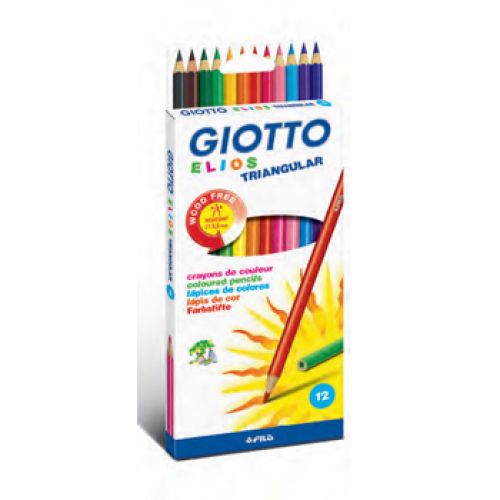 Lapis Cor 18cm Giotto Elios Triangular Caixa 12un , Giotto , 160275800 , 8000825275807